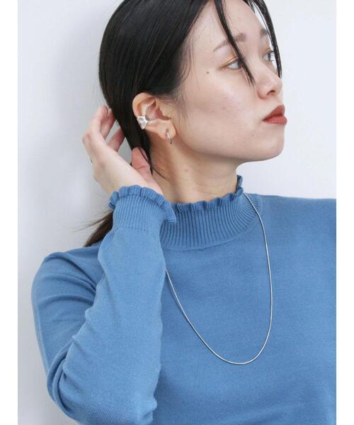 Samansa Mos2 blue（サマンサモスモスブルー）の「フリル衿ニットプルオーバー（ニット/セーター・レディース・ブラック/ブルー/オフホワイト・F）」の18枚目の写真