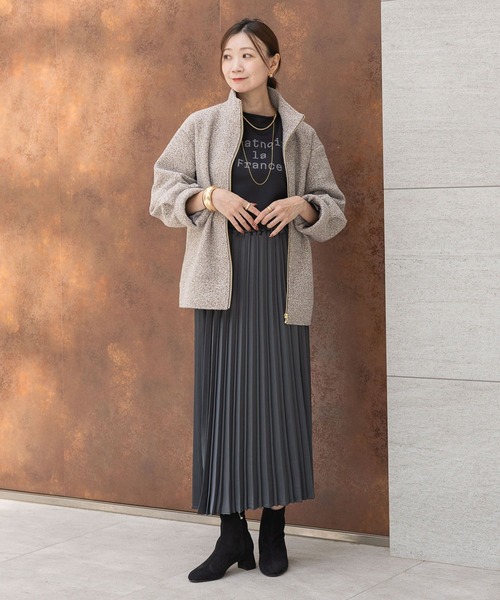 Elura（エルーラ）の「カーリーシャギーZIPブルゾン/234746（その他アウター・レディース・ライトベージュ/ブラウン系その他・MEDIUM/LARGE）」の3枚目の写真