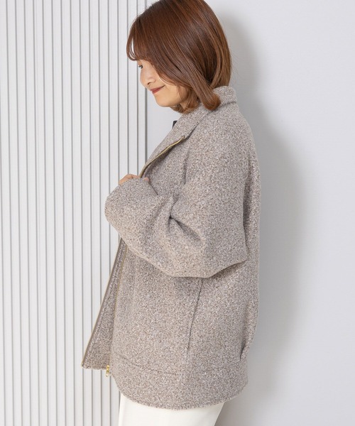 Elura（エルーラ）の「カーリーシャギーZIPブルゾン/234746（その他アウター・レディース・ライトベージュ/ブラウン系その他・MEDIUM/LARGE）」の22枚目の写真