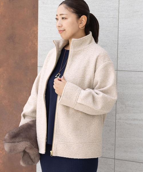 Elura（エルーラ）の「カーリーシャギーZIPブルゾン/234746（その他アウター・レディース・ライトベージュ/ブラウン系その他・MEDIUM/LARGE）」の18枚目の写真