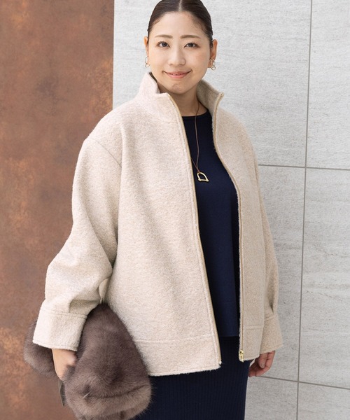 Elura（エルーラ）の「カーリーシャギーZIPブルゾン/234746（その他アウター・レディース・ライトベージュ/ブラウン系その他・MEDIUM/LARGE）」の17枚目の写真