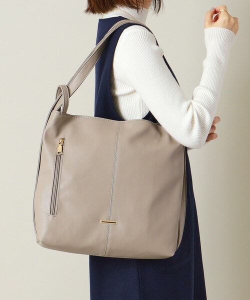 ITS'DEMO（イッツデモ）の「◆【A4対応】2WAYリュック（バックパック/リュック・レディース・シルバー/ブラック/ナチュラル/ボルドー・00）」の3枚目の写真