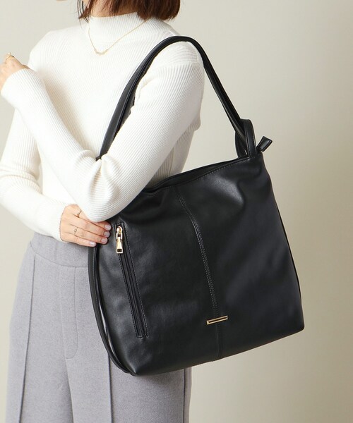 ITS'DEMO（イッツデモ）の「◆【A4対応】2WAYリュック（バックパック/リュック・レディース・シルバー/ブラック/ナチュラル/ボルドー・00）」の2枚目の写真