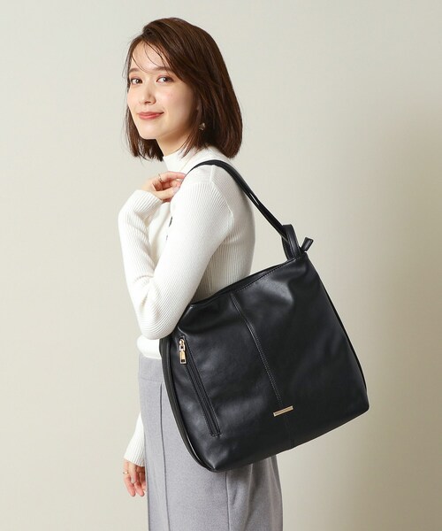 ITS'DEMO（イッツデモ）の「◆【A4対応】2WAYリュック（バックパック/リュック・レディース・シルバー/ブラック/ナチュラル/ボルドー・00）」の7枚目の写真