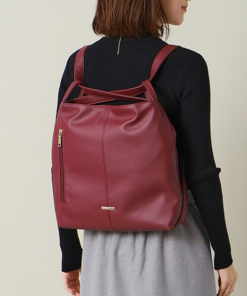 ITS'DEMO（イッツデモ）の「◆【A4対応】2WAYリュック（バックパック/リュック・レディース・シルバー/ブラック/ナチュラル/ボルドー・00）」の11枚目の写真
