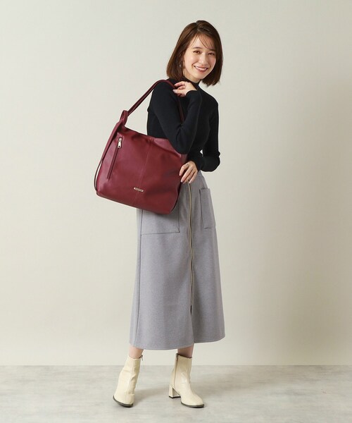 ITS'DEMO（イッツデモ）の「◆【A4対応】2WAYリュック（バックパック/リュック・レディース・シルバー/ブラック/ナチュラル/ボルドー・00）」の12枚目の写真