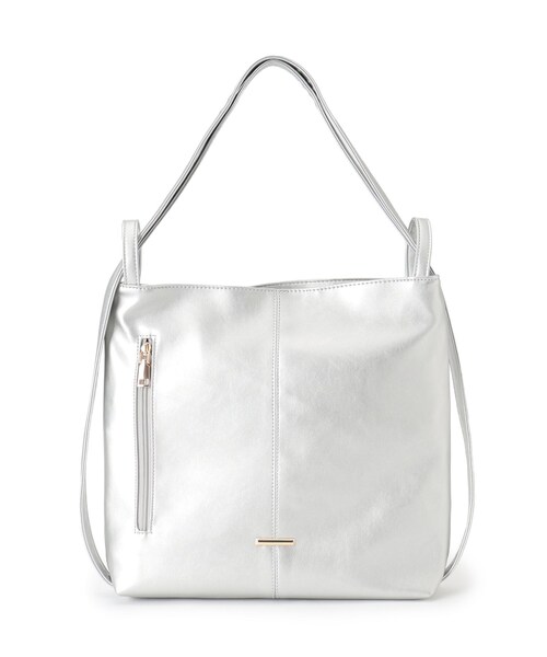 ITS'DEMO（イッツデモ）の「◆【A4対応】2WAYリュック（バックパック/リュック・レディース・シルバー/ブラック/ナチュラル/ボルドー・00）」の14枚目の写真