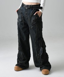 ARULE | A'GEM/9 × .kom 『ARULE/アルール』ダスティーデザインデニムパンツ(デニムパンツ)