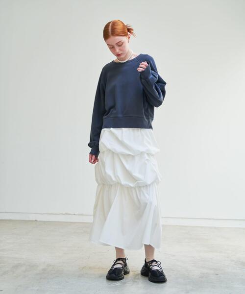 SENSE OF PLACE by URBAN RESEARCH(センスオブプレイスバイアーバンリサーチ)の「ピグメントクロップドスウェット(スウェット・レディース・ピンク/ネイビー/チャコールグレー/アイボリー・ONE)」の5枚目の写真