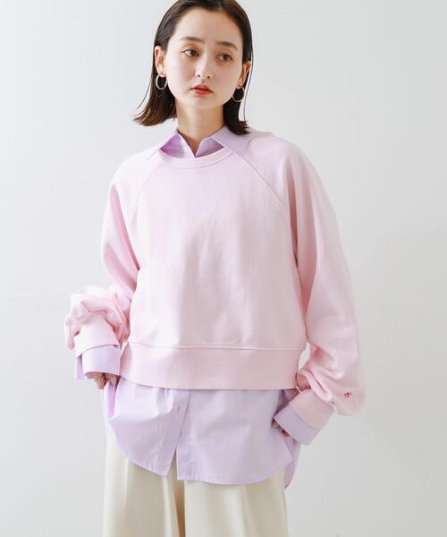 SENSE OF PLACE by URBAN RESEARCH(センスオブプレイスバイアーバンリサーチ)の「ピグメントクロップドスウェット(スウェット・レディース・ピンク/ネイビー/チャコールグレー/アイボリー・ONE)」の14枚目の写真