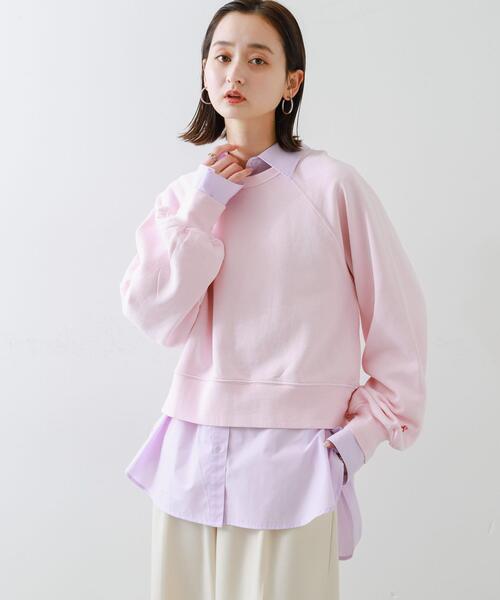 SENSE OF PLACE by URBAN RESEARCH(センスオブプレイスバイアーバンリサーチ)の「ピグメントクロップドスウェット(スウェット・レディース・ピンク/ネイビー/チャコールグレー/アイボリー・ONE)」の15枚目の写真