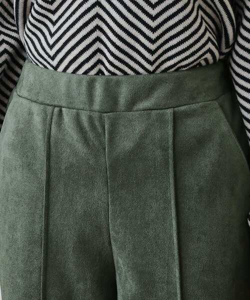 DRESKIP（ドレスキップ）の「◆【S-LL】脚をすっきりきれいに魅せる スエード調 ピンタックワイドパンツ（その他パンツ・レディース・チャコールグレー/グリーン/ナチュラル・01/02/03/04）」の19枚目の写真
