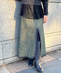 【INGEBORG×VIVIANO】ファンシーツイードタイトスカート