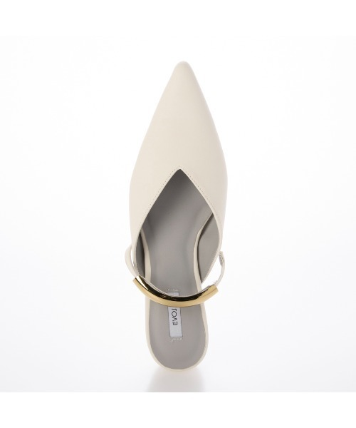 EVOL（イーボル）の「【柔らかい・クッション入り】ゴールドモチーフフラットミュール IY5706（パンプス・レディース・シルバー/アイボリー/ブラック/パイソン・LL/L/M/S）」の19枚目の写真