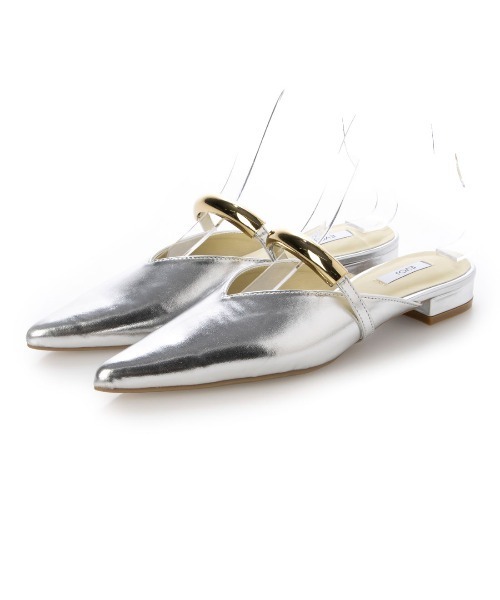 EVOL（イーボル）の「【柔らかい・クッション入り】ゴールドモチーフフラットミュール IY5706（パンプス・レディース・シルバー/アイボリー/ブラック/パイソン・LL/L/M/S）」の21枚目の写真