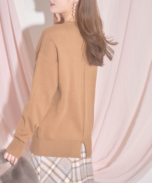 【ZOZO限定】パール×ビジューAMOREロゴニット（ニット/セーター）｜tocco closet（トッコ クローゼット）
