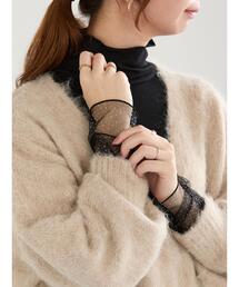 Te chichi | 袖ラメチュールシャーリングインナー(Tシャツ/カットソー)