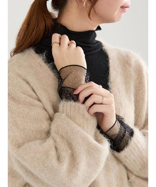 Te chichi（テチチ）の「袖ラメチュールシャーリングインナー（Tシャツ/カットソー・レディース・グレー/ブラック/オフホワイト・F）」の3枚目の写真