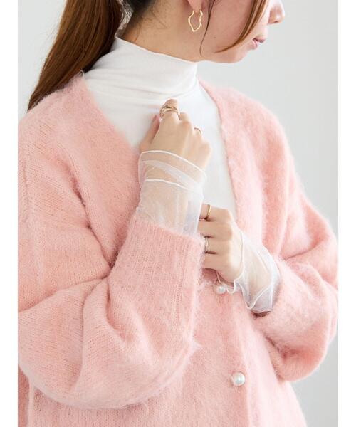 Te chichi（テチチ）の「袖ラメチュールシャーリングインナー（Tシャツ/カットソー・レディース・グレー/ブラック/オフホワイト・F）」の8枚目の写真