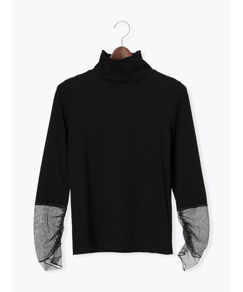 Te chichi（テチチ）の「袖ラメチュールシャーリングインナー（Tシャツ/カットソー・レディース・グレー/ブラック/オフホワイト・F）」の14枚目の写真