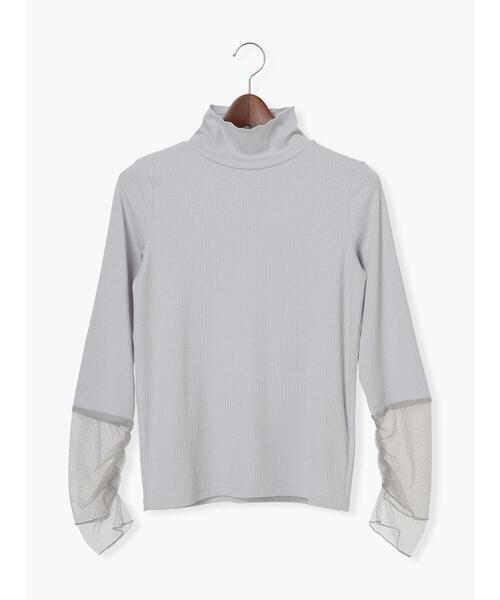 Te chichi（テチチ）の「袖ラメチュールシャーリングインナー（Tシャツ/カットソー・レディース・グレー/ブラック/オフホワイト・F）」の15枚目の写真