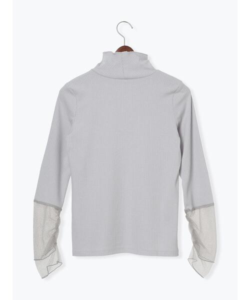 Te chichi（テチチ）の「袖ラメチュールシャーリングインナー（Tシャツ/カットソー・レディース・グレー/ブラック/オフホワイト・F）」の16枚目の写真