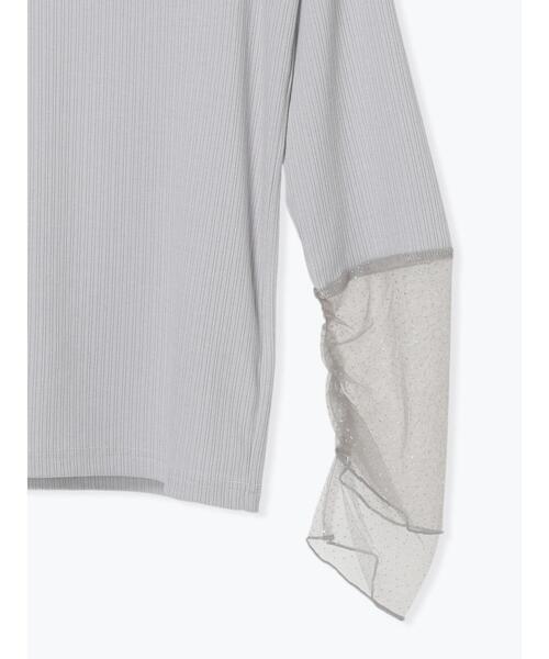 Te chichi（テチチ）の「袖ラメチュールシャーリングインナー（Tシャツ/カットソー・レディース・グレー/ブラック/オフホワイト・F）」の18枚目の写真