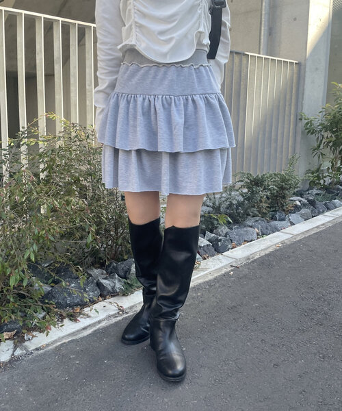 mline（エムライン）の「[mline]スウェットティアードスカパン（スカート・レディース・グレー・1/2）」の5枚目の写真