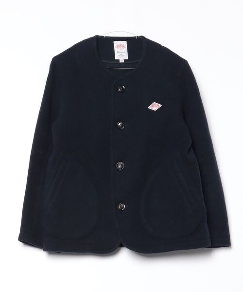 DANTON ウールモッサ ノーカラージャケット 40 ダントン DANTON