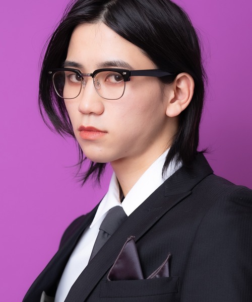 an meets zakka レトロブローメガネ / 伊達眼鏡 クリアレンズ メンズ