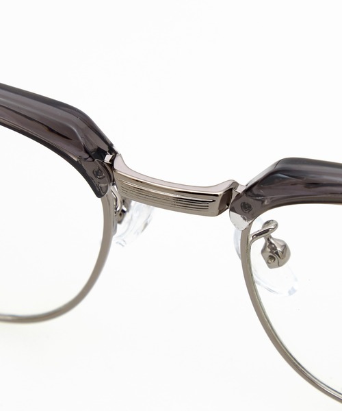 【プラダ】サングラス　ハーフリム クリア　グラデーションレンズ archive 00s archive prada ハーフリムクリアメガネ カラーレンズ 日本製