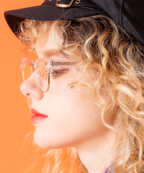 セール】an meets zakka レトロブローメガネ / 伊達眼鏡 クリアレンズ