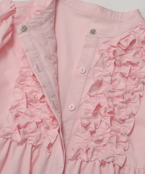 Fit more（フィットモア）の「フロントフリルペプラム長袖ブラウス（シャツ/ブラウス・レディース・ネイビー/ホワイト/ピンク・FREE）」の17枚目の写真