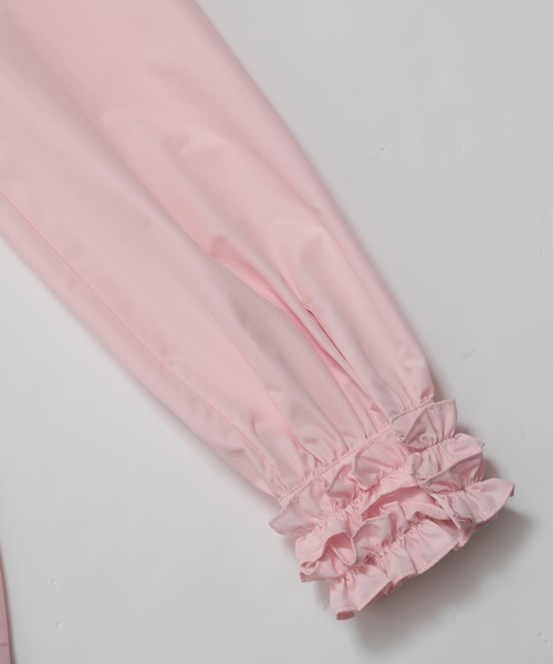 Fit more（フィットモア）の「フロントフリルペプラム長袖ブラウス（シャツ/ブラウス・レディース・ネイビー/ホワイト/ピンク・FREE）」の18枚目の写真