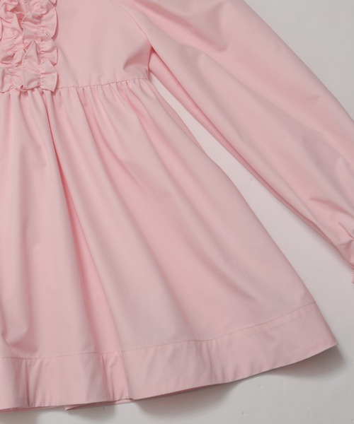 Fit more（フィットモア）の「フロントフリルペプラム長袖ブラウス（シャツ/ブラウス・レディース・ネイビー/ホワイト/ピンク・FREE）」の19枚目の写真