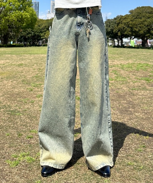 12oz semi flare denim pants - 12オンスセミフレアデニムパンツ