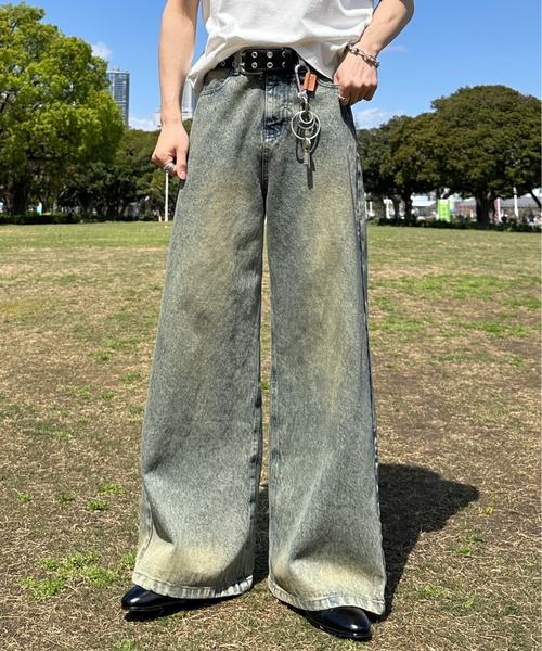 ADAMASTE（アダマスト）の「12oz semi flare denim pants - 12オンスセミフレアデニムパンツ（デニムパンツ・メンズ・ブルー/ライトグレー・MEDIUM/LARGE）」の11枚目の写真