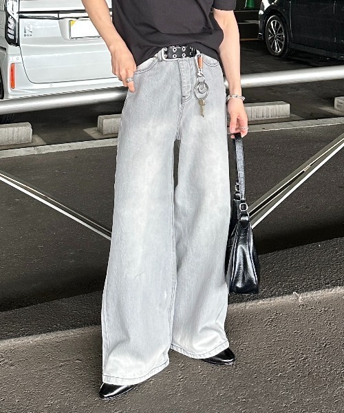 12oz semi flare denim pants - 12オンスセミフレアデニムパンツ