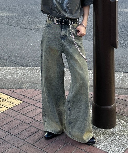 12oz semi flare denim pants - 12オンスセミフレアデニムパンツ