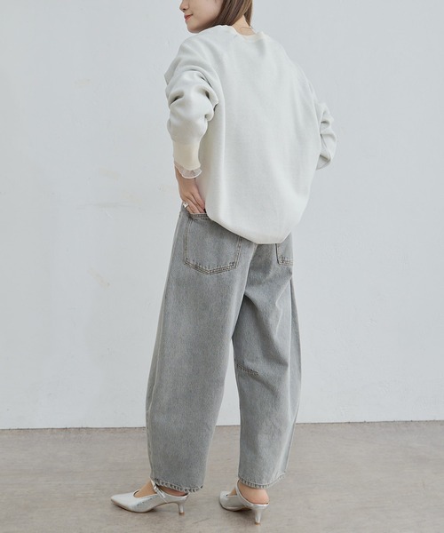 PUAL CE CIN（ピュアルセシン）の「ジャガードロゴニットプルオーバー（ニット/セーター・レディース・グレー/ライトベージュ/アイボリー・FREE）」の8枚目の写真