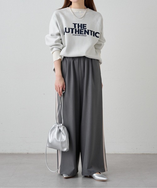 PUAL CE CIN（ピュアルセシン）の「ジャガードロゴニットプルオーバー（ニット/セーター・レディース・グレー/ライトベージュ/アイボリー・FREE）」の18枚目の写真