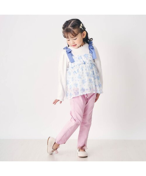 apres les cours（アプレレクール）の「【ジュニア対応】チューリップきゅんパンツ（その他パンツ・キッズ・ブラック/ピンク/ライム/ブルー・110/100/90/130/80/120/140）」の13枚目の写真