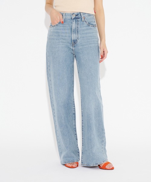 Levi's(リーバイス)の「Levi's/リーバイス RIBCAGE WIDE LEG(デニムパンツ・レディース・ライトインディゴブルー/ブラック・25inch/28inch/23inch/27inch/26inch/24inch)」の2枚目の写真
