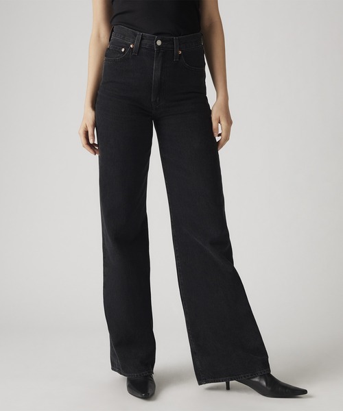 Levi's(リーバイス)の「Levi's/リーバイス RIBCAGE WIDE LEG(デニムパンツ・レディース・ライトインディゴブルー/ブラック・25inch/28inch/23inch/27inch/26inch/24inch)」の1枚目の写真