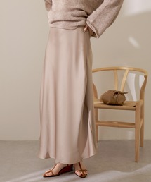Satin long flare skirt /サテン ロング フレア スカート