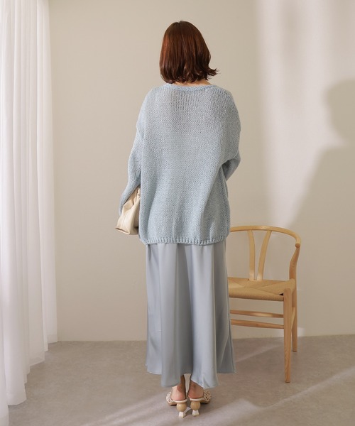 LAULEN（ローレン）の「Satin long flare skirt /サテン ロング フレア スカート（スカート・レディース・ピンク/アイボリー/ミント/ブラック/ベージュ・M/L）」の16枚目の写真