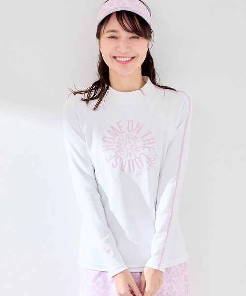 JUN&ROPE'（ジュンアンドロペ）の「【UVカット】【速乾】【接触冷感】【防透け】エコベアスムース長袖プルオーバー（Tシャツ/カットソー・レディース・ネイビー/グレー/ピンク/グリーン・L/M/S）」の4枚目の写真