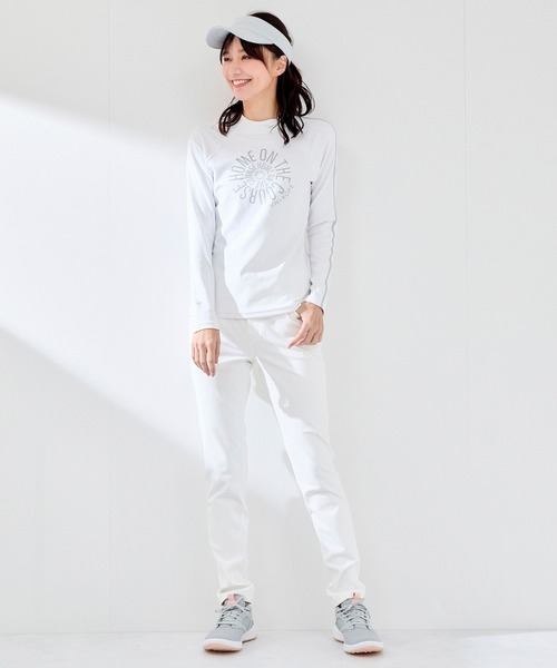 JUN&ROPE'（ジュンアンドロペ）の「【UVカット】【速乾】【接触冷感】【防透け】エコベアスムース長袖プルオーバー（Tシャツ/カットソー・レディース・ネイビー/グレー/ピンク/グリーン・L/M/S）」の5枚目の写真