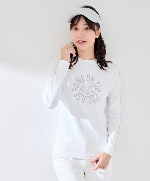 JUN&ROPE'（ジュンアンドロペ）の「【UVカット】【速乾】【接触冷感】【防透け】エコベアスムース長袖プルオーバー（Tシャツ/カットソー・レディース・ネイビー/グレー/ピンク/グリーン・L/M/S）」の9枚目の写真