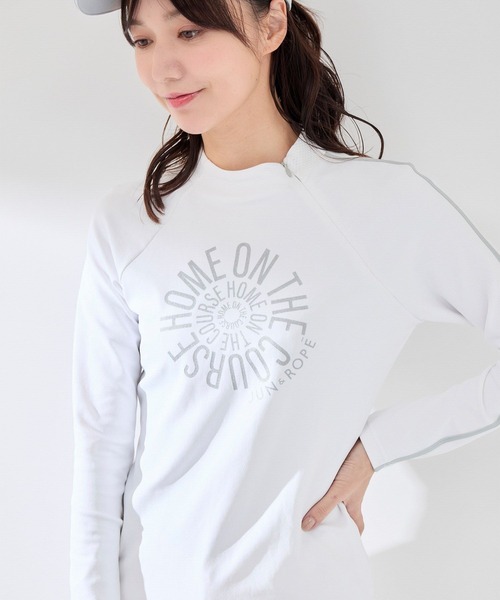 JUN&ROPE'（ジュンアンドロペ）の「【UVカット】【速乾】【接触冷感】【防透け】エコベアスムース長袖プルオーバー（Tシャツ/カットソー・レディース・ネイビー/グレー/ピンク/グリーン・L/M/S）」の12枚目の写真